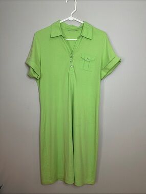 Lime Green Polo Shirt Dress